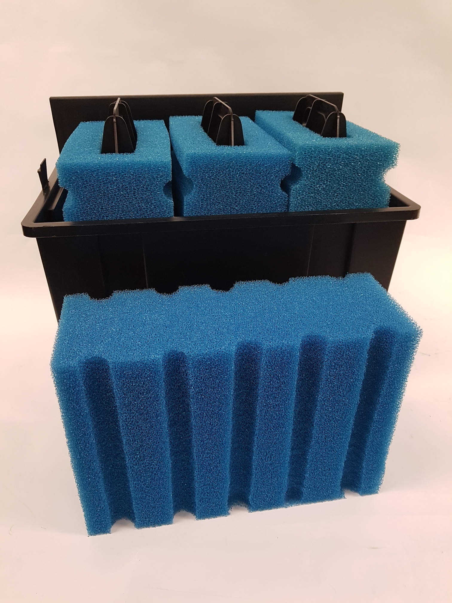 Filtermatten blau zu Aquaking UBF 25000 mit Griff 3-teilig inkl. Behälter
