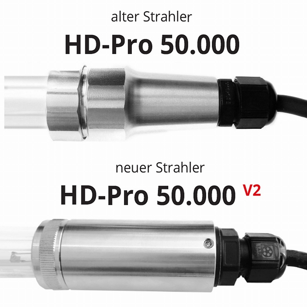 Zusatzstrahler HD PRO 50.000 UV-C mit Anschlusskabel V2