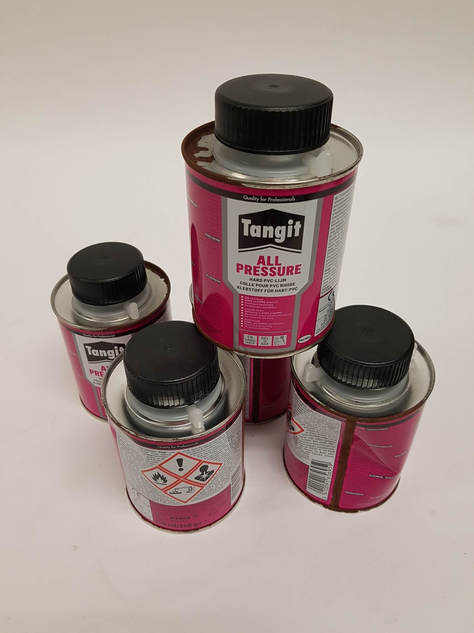 Tangit Kleber Pinseldose 250 ml - B-Ware / verrostete Dose