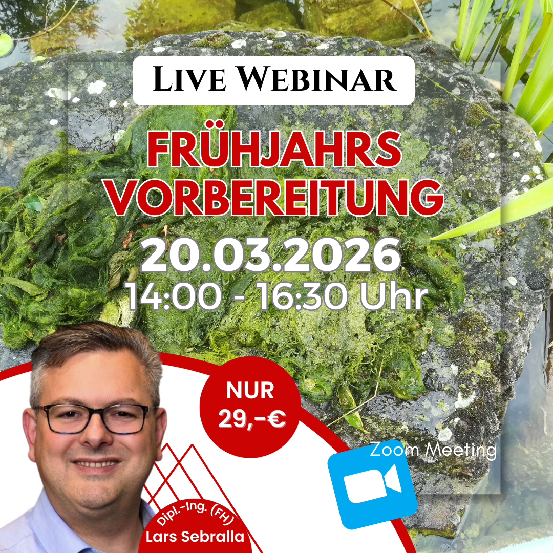 Frühjahrsvorbereitungen am Koiteich - Webinar mit Lars Sebralla am 20.03.2026 per Zoom
