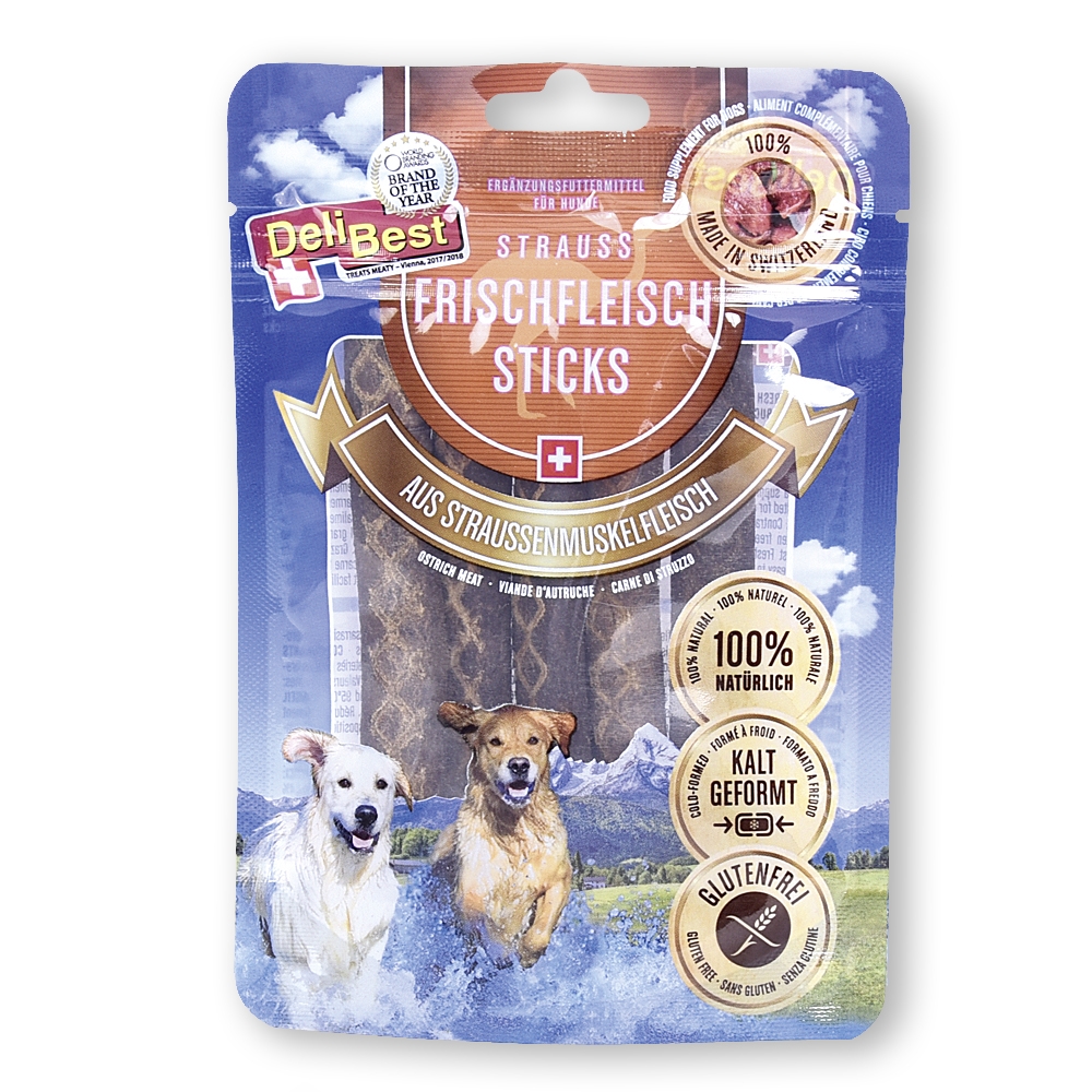 Straussenfleisch Sticks 5 Stück à 10cm Straussenfleisch Sticks 5 Stück à 10cm