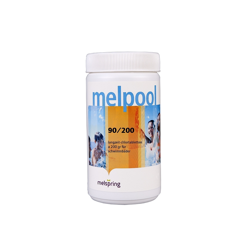 Melpool 90/200g langsam lösliche Chlortabletten 1kg Dose