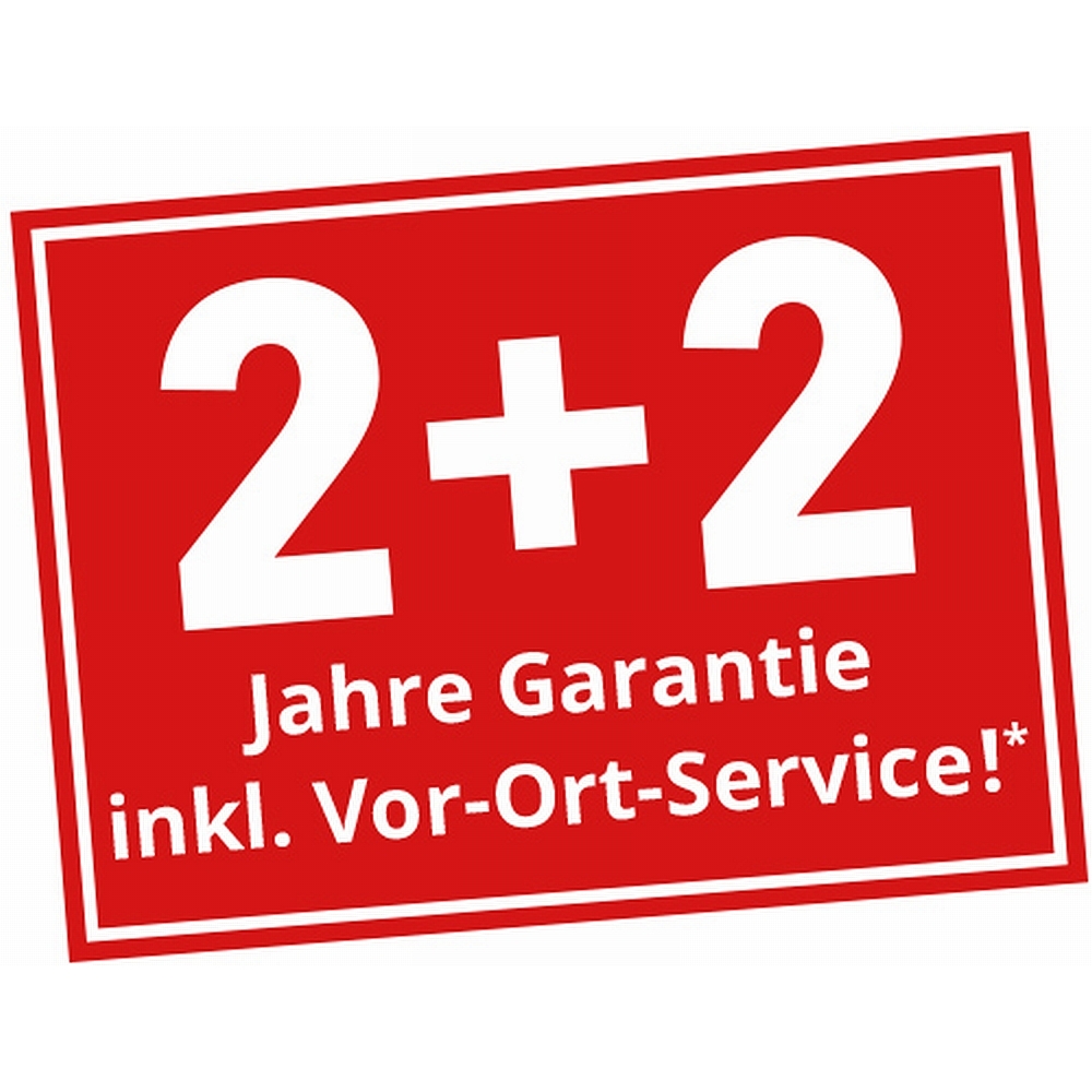 2 + 2 Jahre Garantie inkl. Vor-Ort-Service!