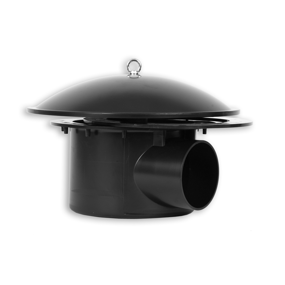 Bodenablauf aus ABS mit abnehmbaren Domdeckel Bodenablauf aus ABS mit abnehmbaren Domdeckel