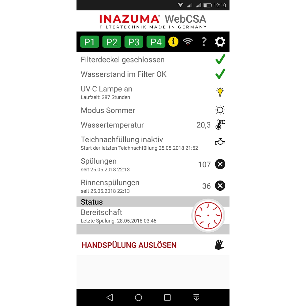 Inazuma Filtersteuerung WebCSA V2 - Upgrade Quantum
