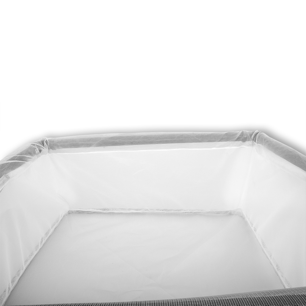 Schwimmendes Aufzuchtsgehege mit Rahmen weiß 115 x 115 x 50 cm 1,5 mm Maschenweite 